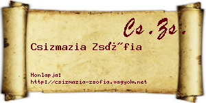 Csizmazia Zsófia névjegykártya