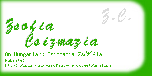 zsofia csizmazia business card